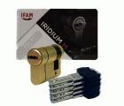 CILINDRO IRIDIUM M IRM1030LR - 10 x 30 - LATÓN - MEDIO CILINDRO CON LENGÜETA REGULABLE